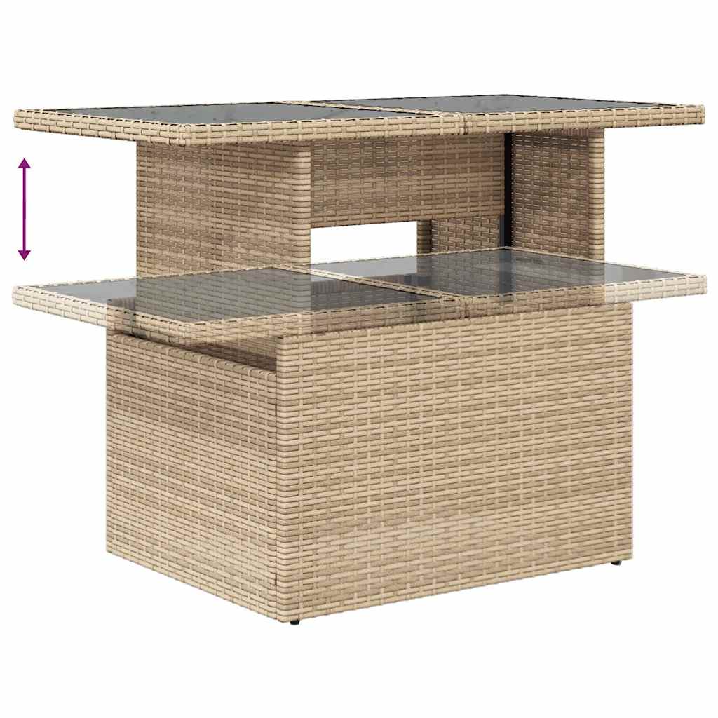 Set Divano da Giardino 6 pz con Cuscini Beige in Polyrattan - immagine 7