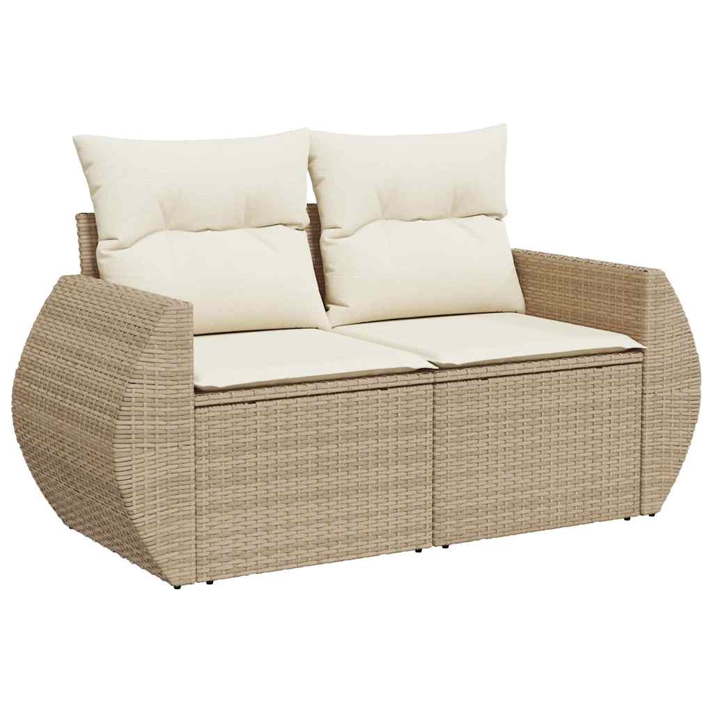 Set Divani da Giardino con Cuscini 7pz Nero Polyrattan - immagine 5