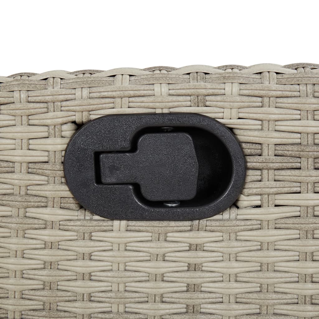 Set Pranzo da Giardino 5pz con Cuscini Grigio Chiaro Polyrattan - immagine 6