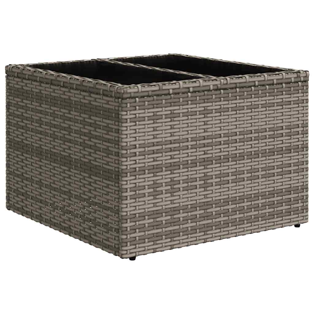Set Divani da Giardino 10 pz con Cuscini Grigio in Polyrattan - immagine 4