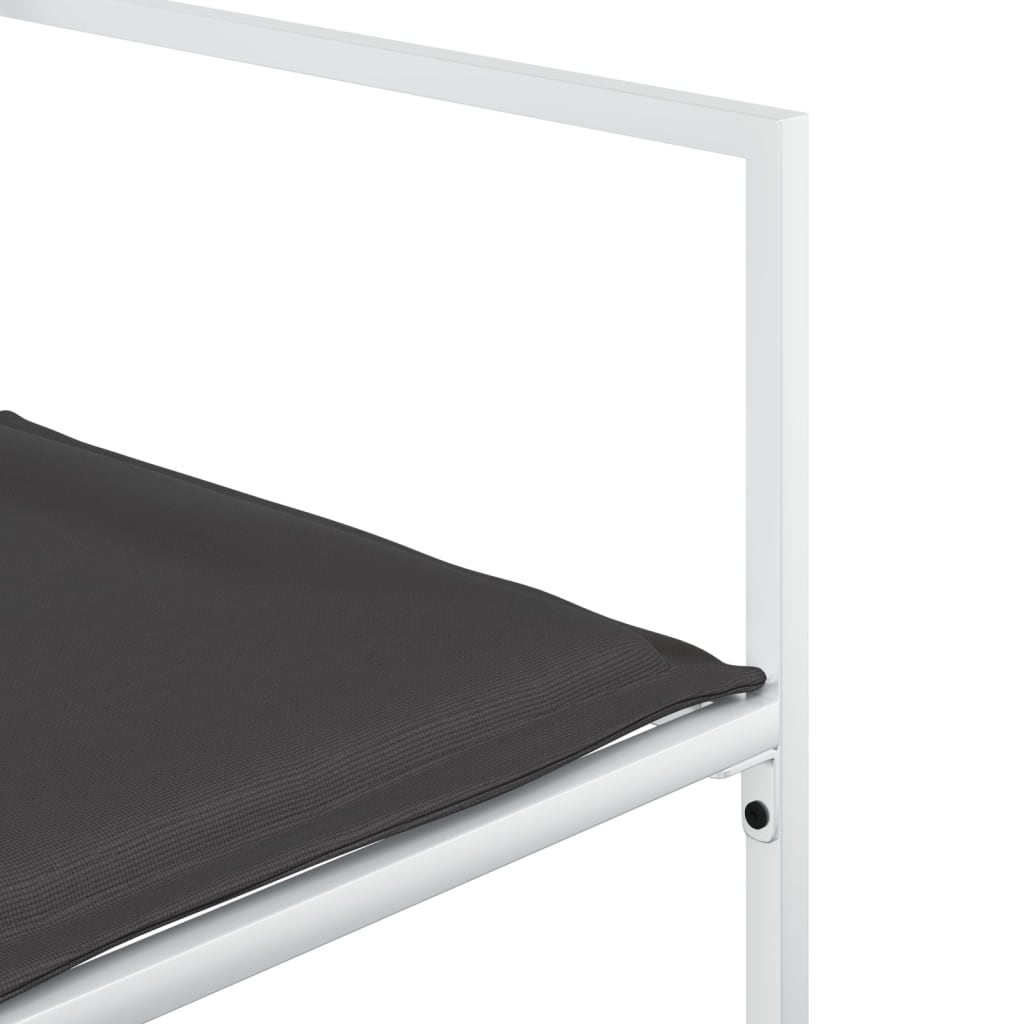 Set da Pranzo da Giardino 9 pz con Cuscini Bianco in Textilene - immagine 5