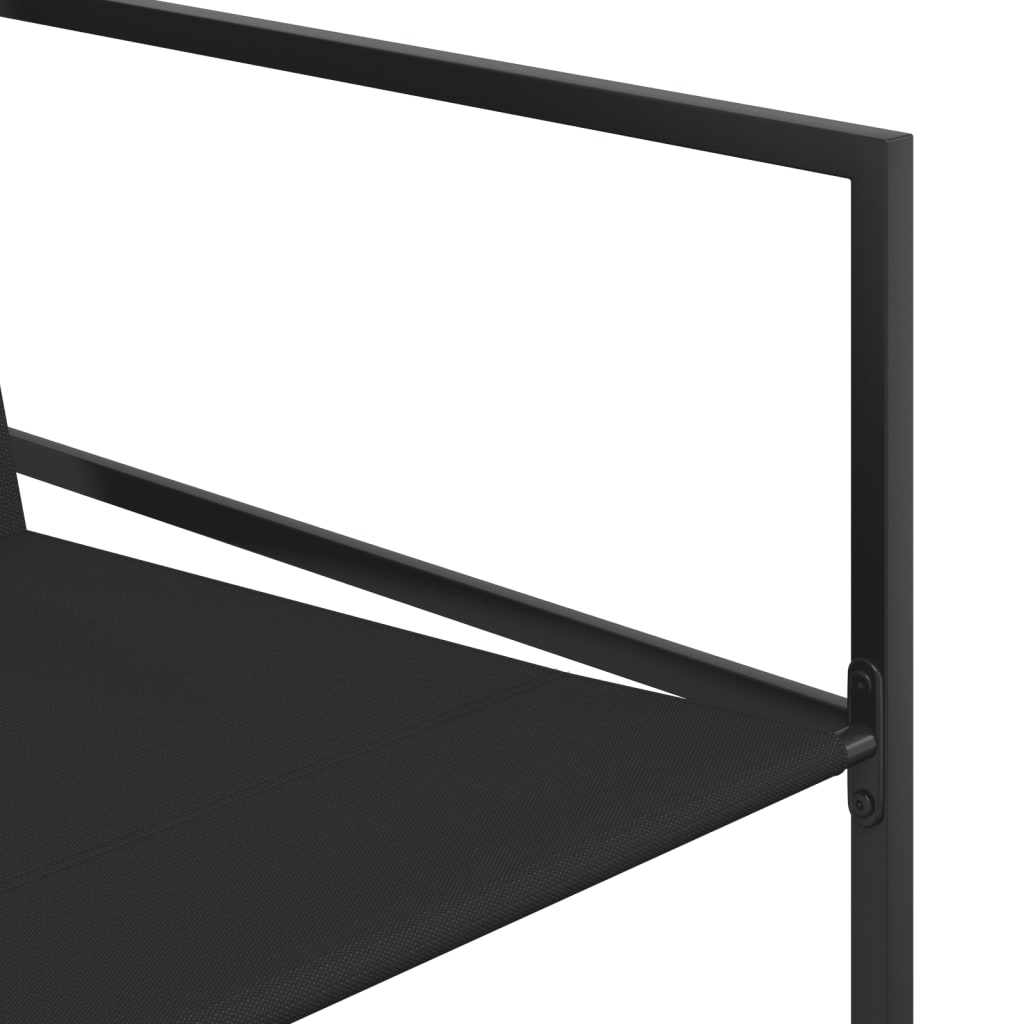 Set da Pranzo da Giardino 9 pz Nero in Textilene - immagine 4