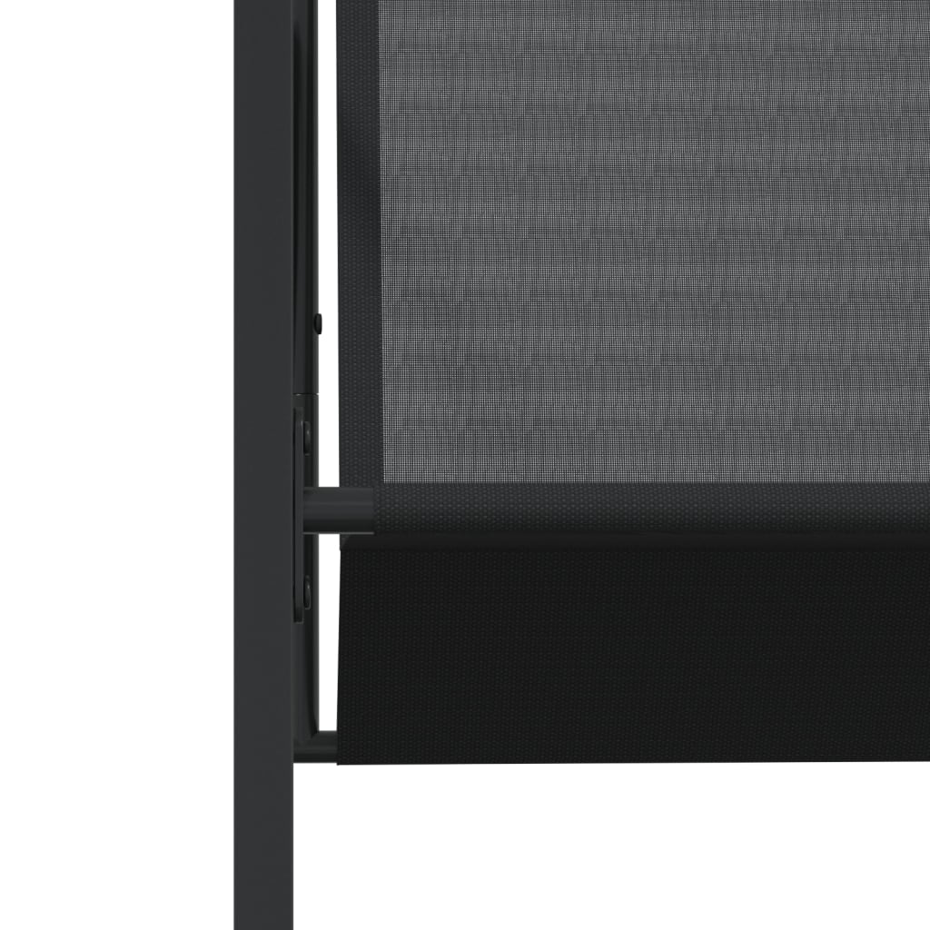 Set da Pranzo da Giardino 9 pz Nero in Textilene - immagine 5