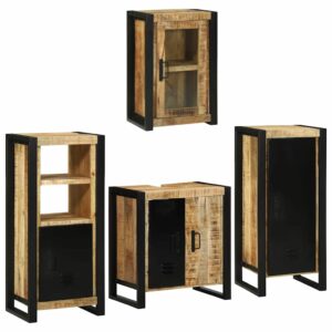 Set di mobili per il bagno 4 pcs Legno di mango massello
