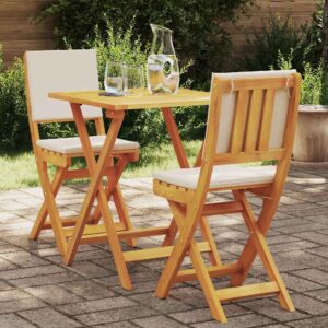 Set bistrot 3 pcs Marrone legno massello di acacia