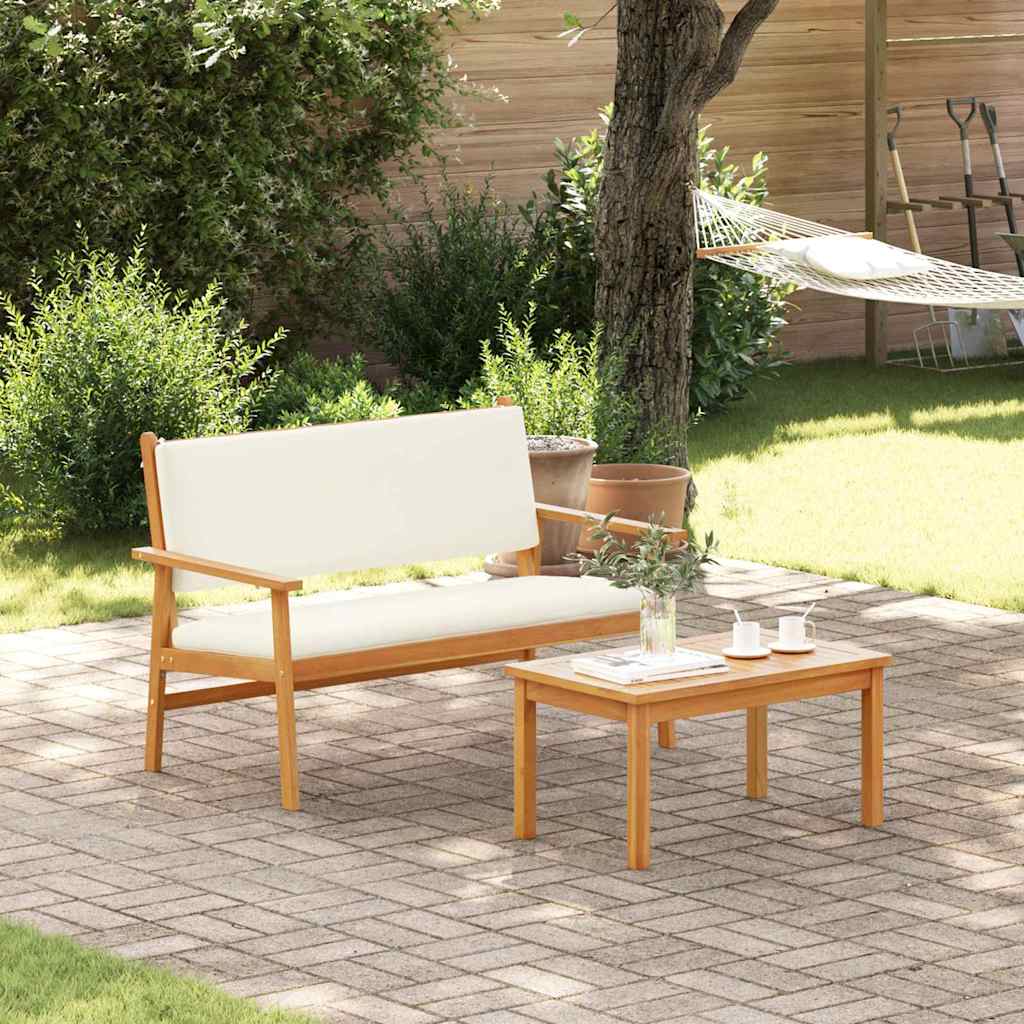 Set Divano da Giardino 2 pcs Marrone Legno massello di acacia - immagine 4