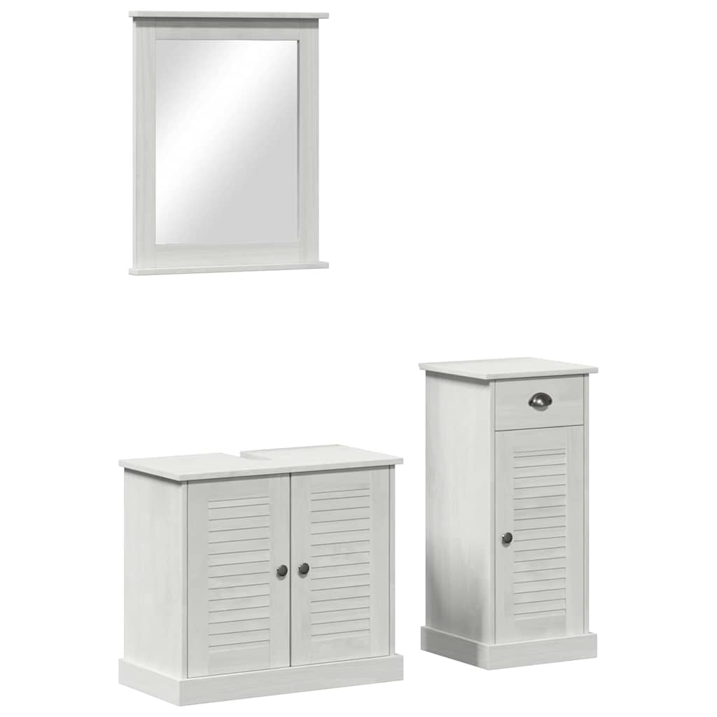 Set di mobili per il bagno 3 pcs Marrone 37 x 34 x 80 cm - immagine 2