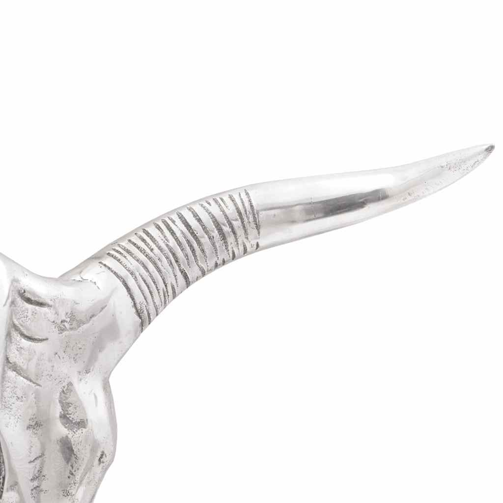 Teschio di toro Argento 49 x 10 x 36 cm Alluminio - immagine 5