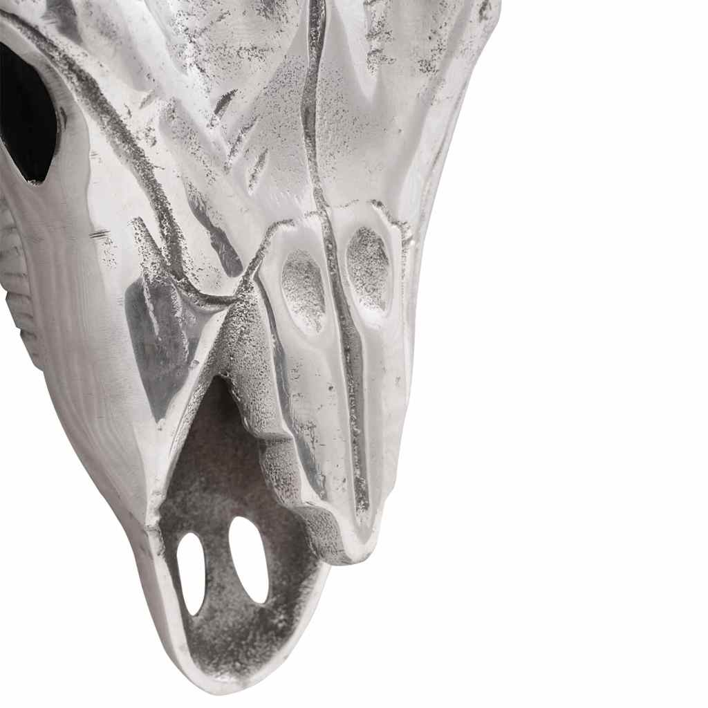 Teschio di toro Argento 49 x 10 x 36 cm Alluminio - immagine 6