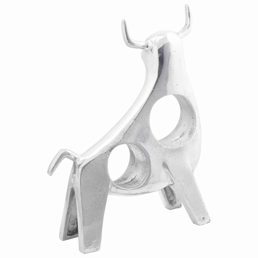 Scultura di toro Argento 22 x 9.5 x 34 cm Alluminio - immagine 2