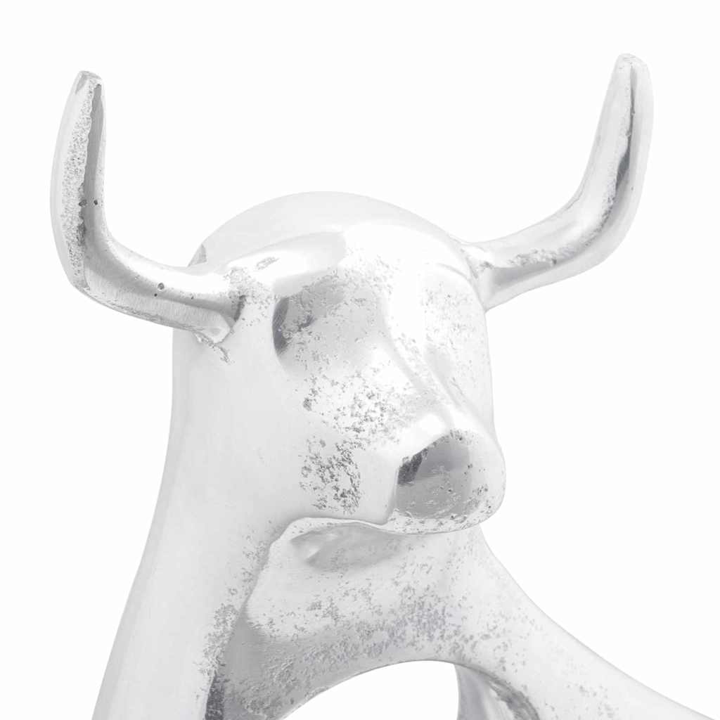 Scultura di toro Argento 22 x 9.5 x 34 cm Alluminio - immagine 5