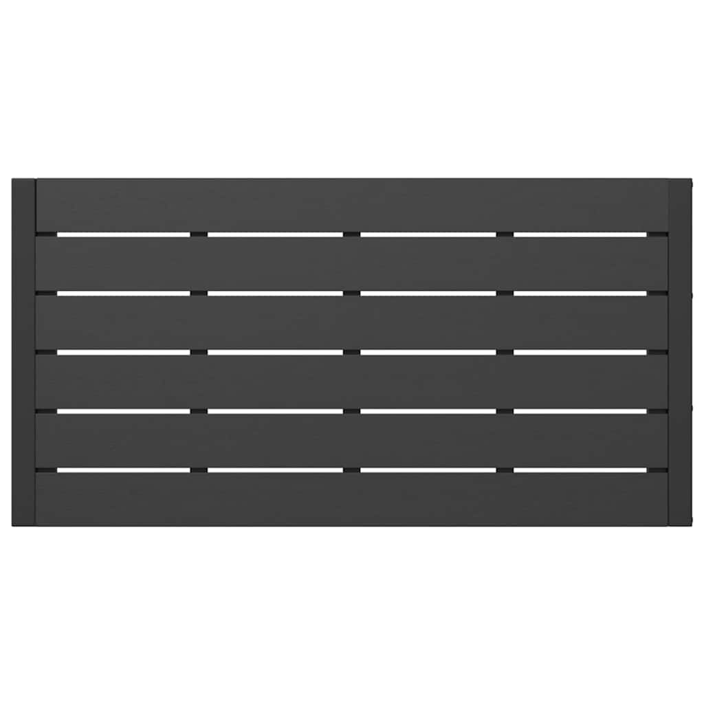 Set da Pranzo per Giardino con cuscino 3 pcs Antracite Acciaio - immagine 8