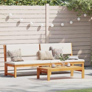 Lettino da sole con cuscino 1-persona Marrone 200 x 57 x 75cm