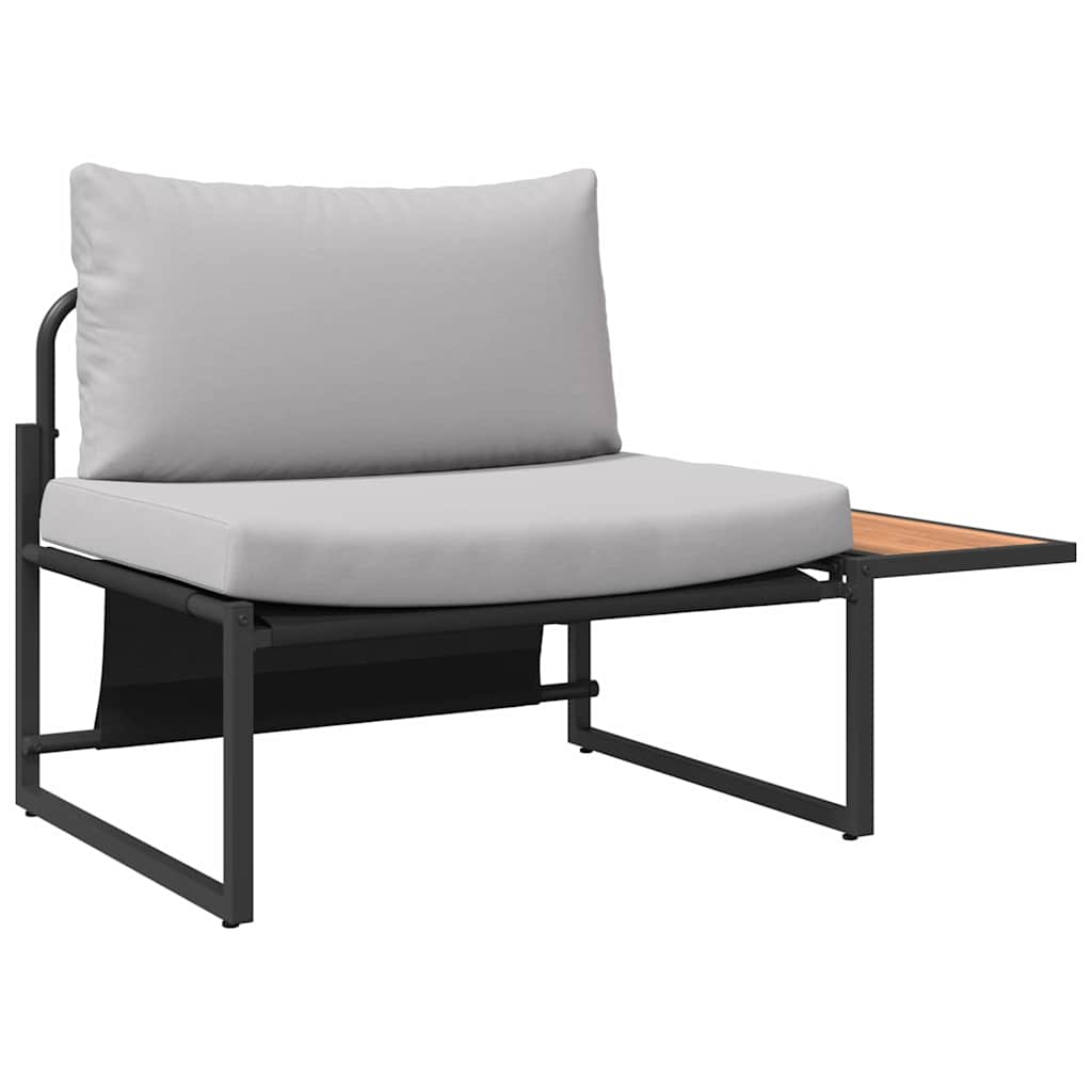 Seduta in Acciaio per Esterni 2 pcs Grigio chiaro Acciaio - immagine 2