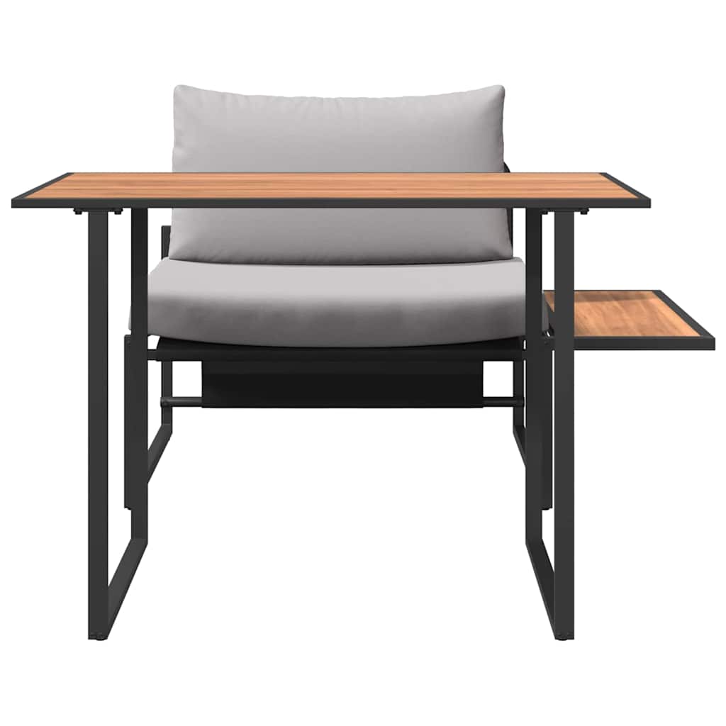 Seduta in Acciaio per Esterni 2 pcs Grigio chiaro Acciaio - immagine 7