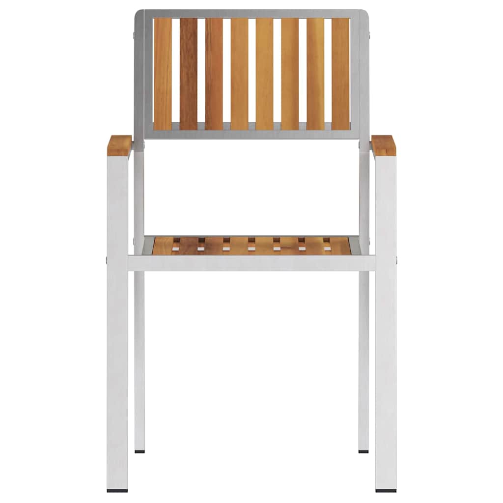 SediadaGiardino 6 pcs Marrone 56x54,5x87cm Acacia solida - immagine 5