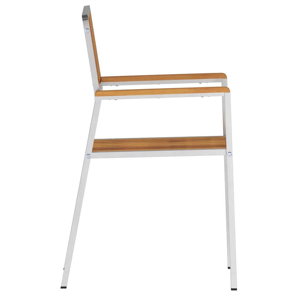 SediadaGiardino 6 pcs Marrone 56x54,5x87cm Acacia solida - immagine 6