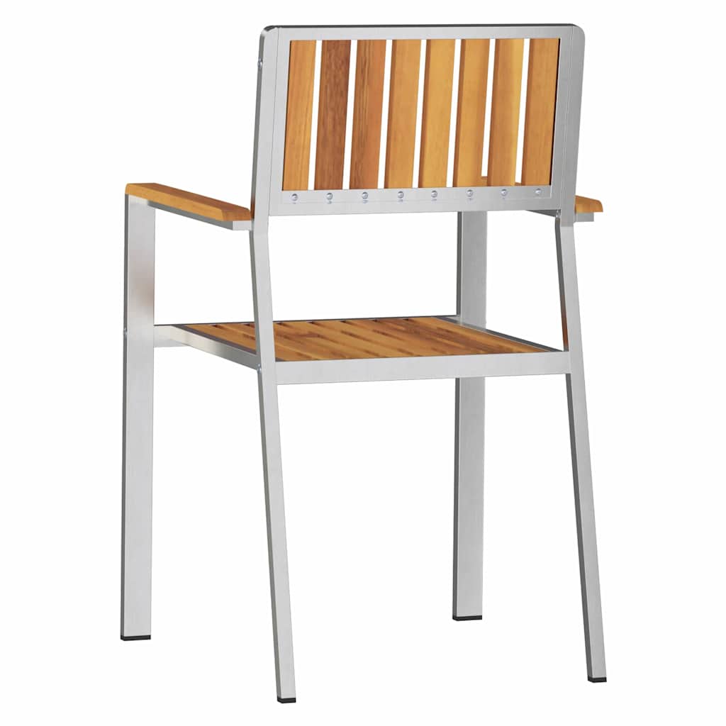 SediadaGiardino 6 pcs Marrone 56x54,5x87cm Acacia solida - immagine 7