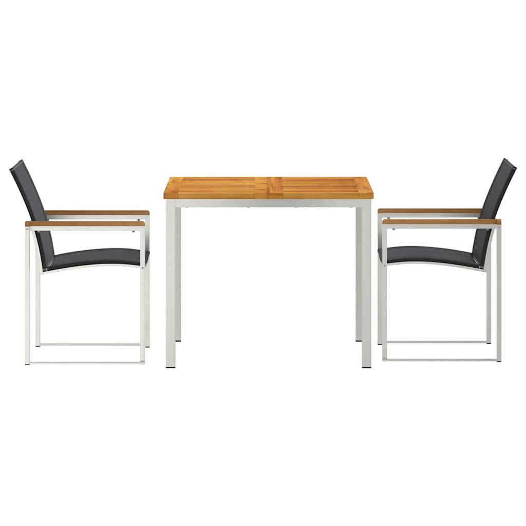 Setdapranzodagiardino 3 pcs Legno di Teak Massiccio - immagine 7