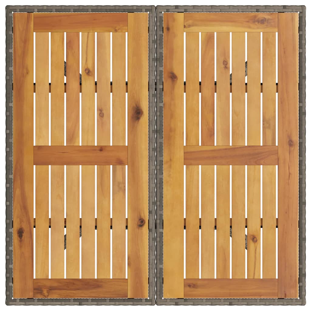 Set da Pranzo per Giardino 5 pcs Grigio Poly Rattan - immagine 8