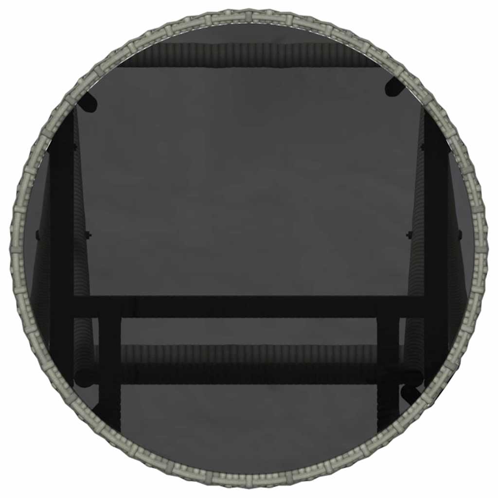 Set Bistro da Giardino 3 pcs Grigio Poly Rattan - immagine 8