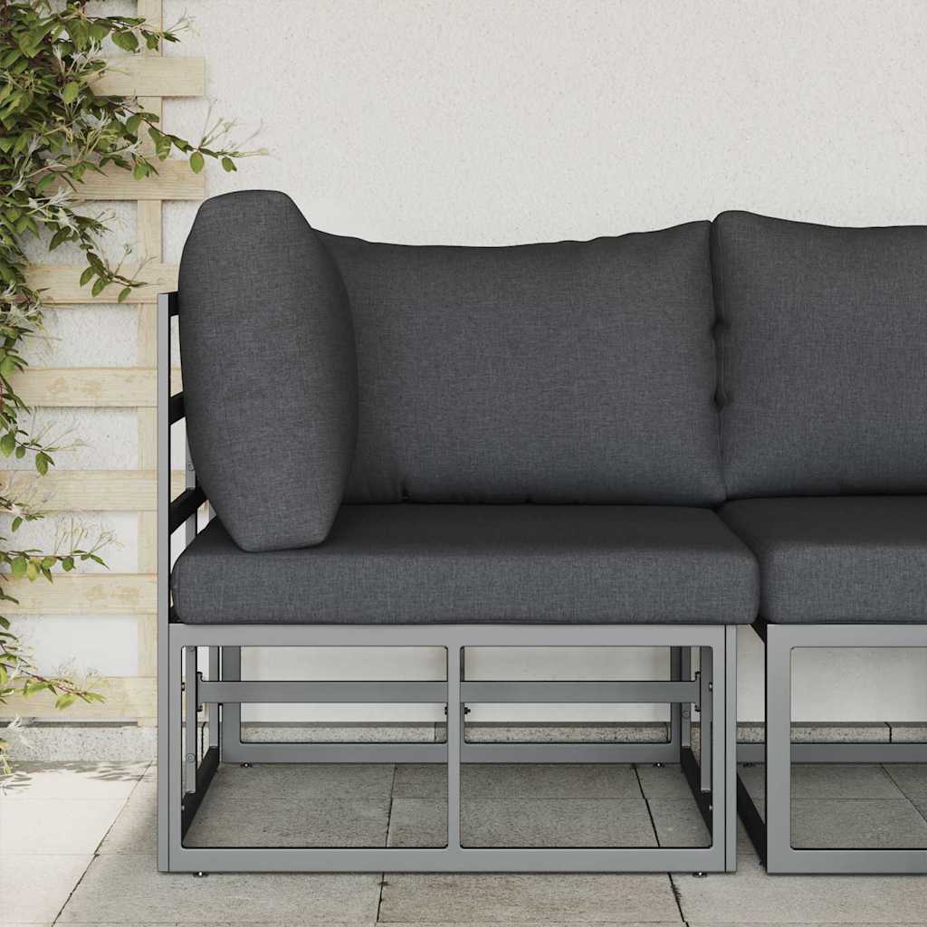 Mobili da Esterno con cuscino Nero 70 x 71.5 x 32 cm Metallo - immagine 3