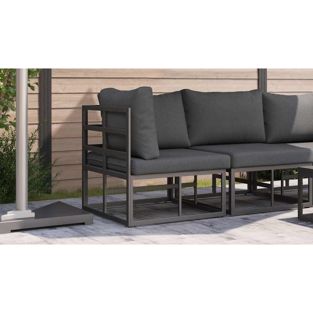 Mobili da Esterno con cuscino Nero 70 x 71.5 x 32 cm Metallo - immagine 4