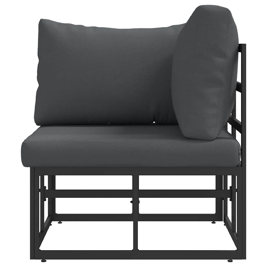 Mobili da Esterno con cuscino Nero 70 x 71.5 x 32 cm Metallo - immagine 6