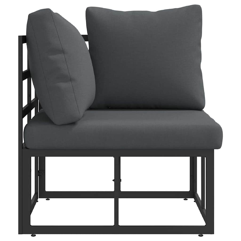 Mobili da Esterno con cuscino Nero 70 x 71.5 x 32 cm Metallo - immagine 7