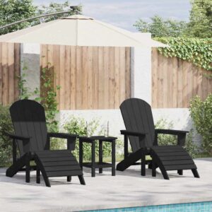 Mobili da lounge da giardino 2 pcs Nero 74 x 82 x 90cm Plastica