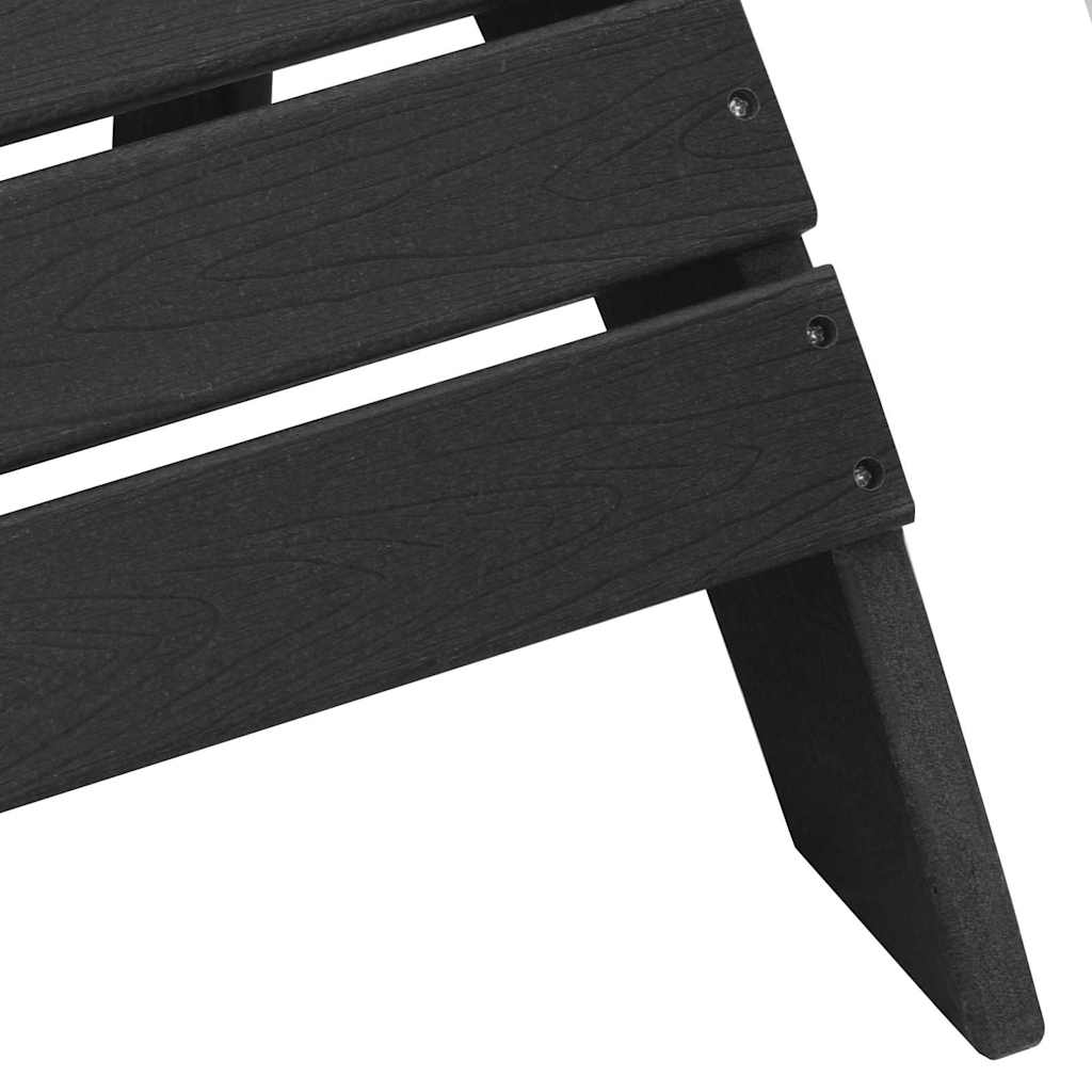 Mobili da lounge da giardino 2 pcs Nero 74 x 82 x 90cm Plastica - immagine 8