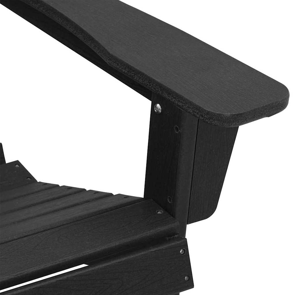 Mobili da lounge da giardino 2 pcs Nero 74 x 82 x 90cm Plastica - immagine 9