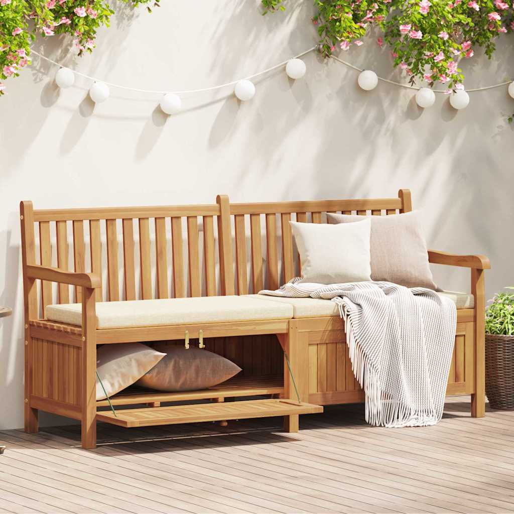 Panca da Giardino con Contenitore Marrone 180 x 60 x 90 cm