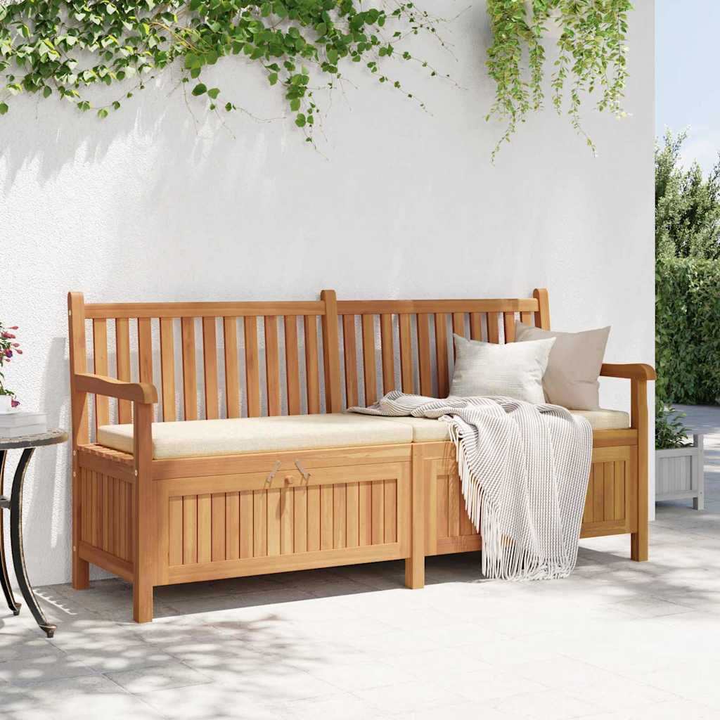 Panca da Giardino con Contenitore Marrone 180 x 60 x 90 cm - immagine 4