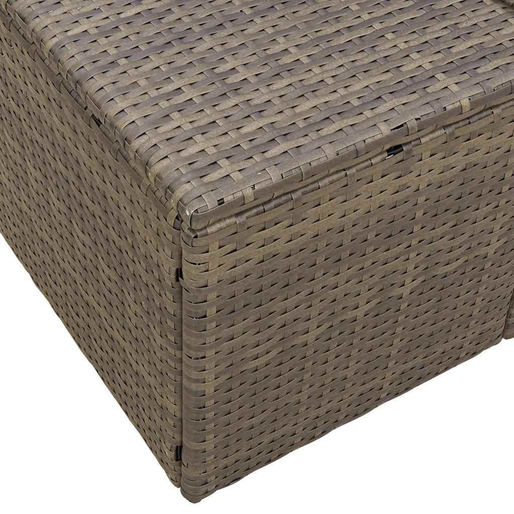 Divano da giardino Grigio 123 x 62 x 69cm polyrattan - immagine 5