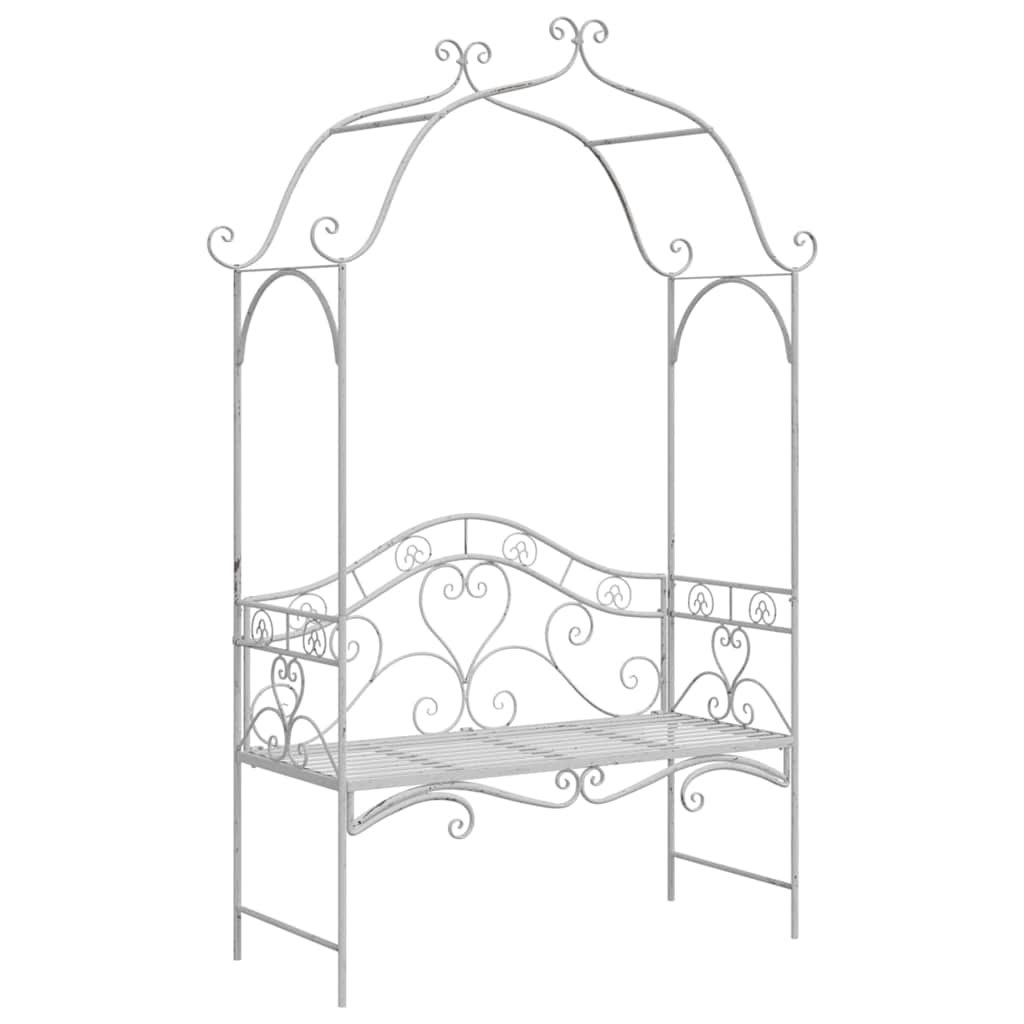 Panchina da giardino con cuscino Nero 104 x 54 x 93cm Acciaio - immagine 2