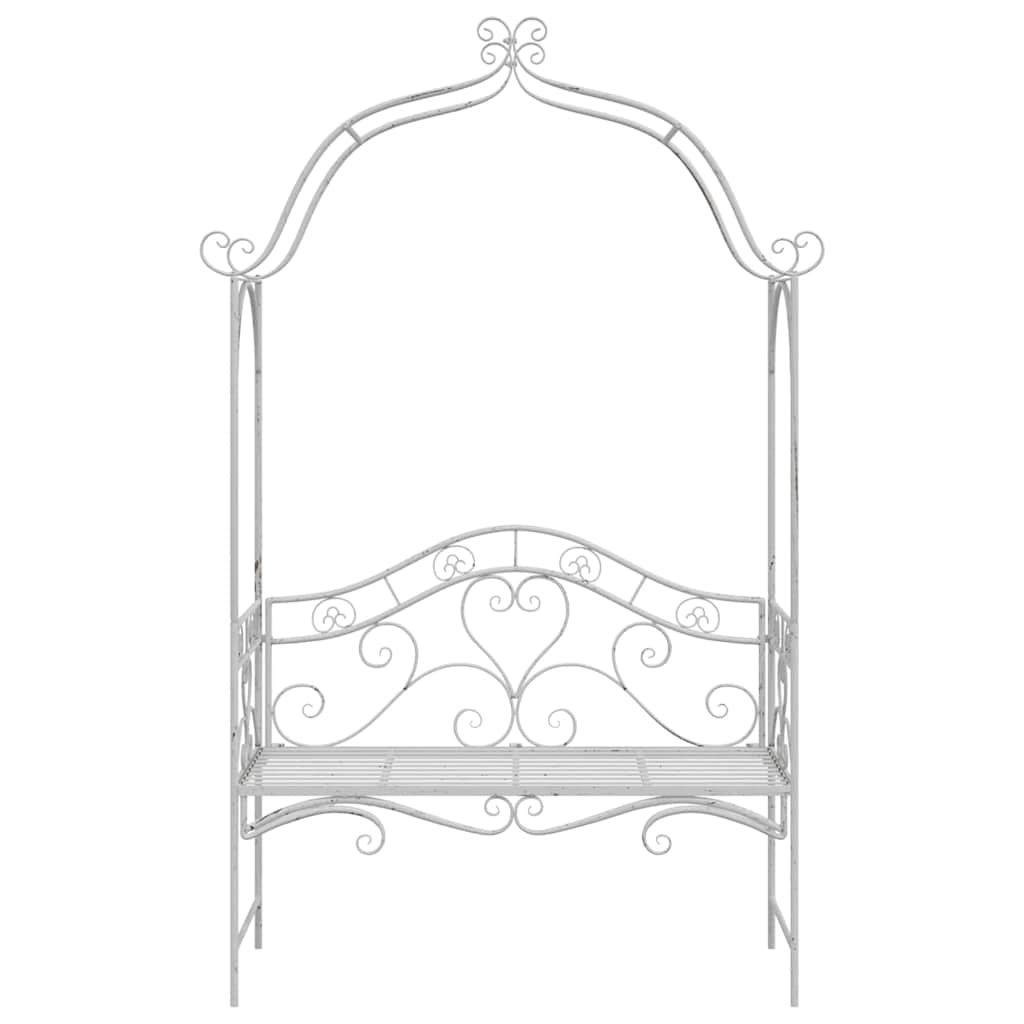 Panchina da giardino con cuscino Nero 104 x 54 x 93cm Acciaio - immagine 6