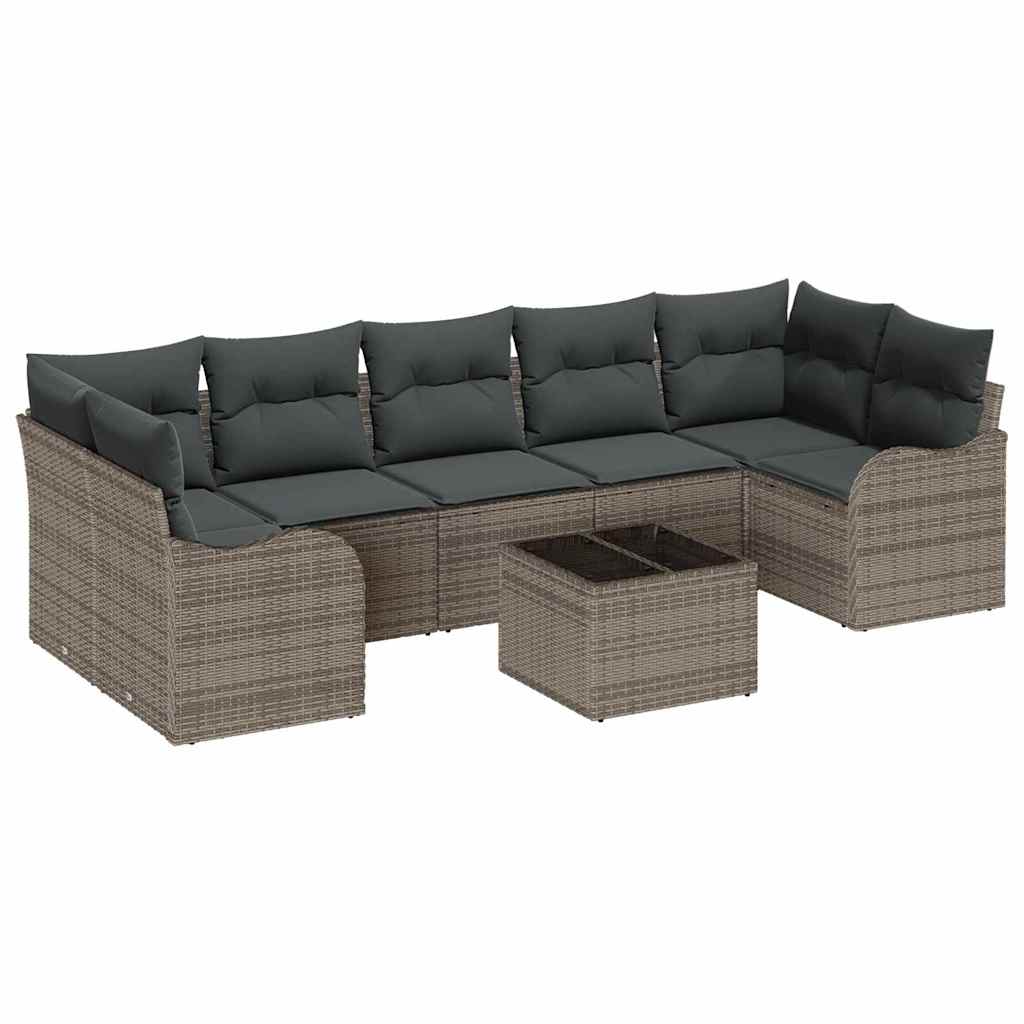 Set Divano da Giardino Grigio 55 x 55 x 37 cm polyrattan - immagine 2