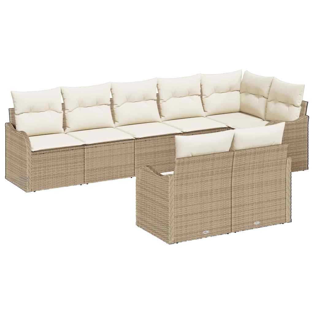 Set Divano da Giardino Grigio chiaro polyrattan - immagine 2