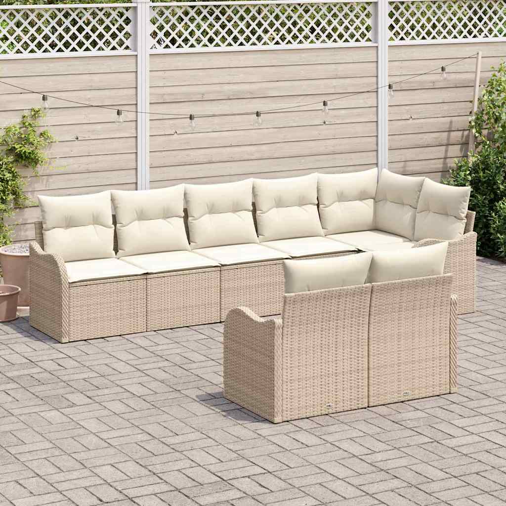 Set Divano da Giardino Grigio chiaro polyrattan - immagine 3
