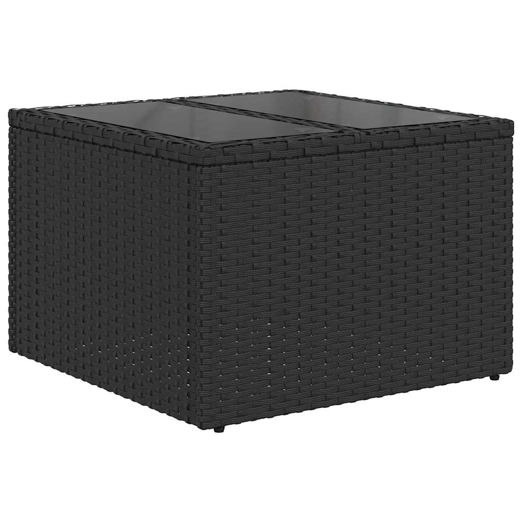 Set Divano da Giardino 8 pcs Nero 55 x 55 x 37 cm polyrattan - immagine 6