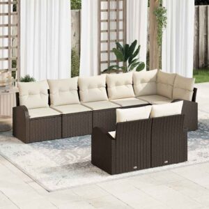 Set Divano da Giardino 8 pcs 289 x 124 x 85 cm Poly Rattan