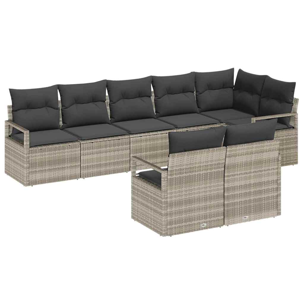 Set di divani 8 pcs Marrone polyrattan - immagine 2