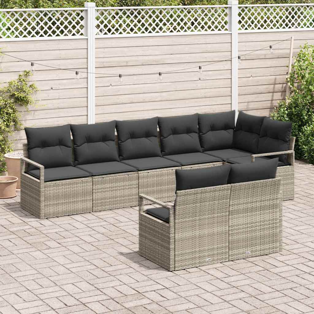 Set di divani 8 pcs Marrone polyrattan - immagine 3