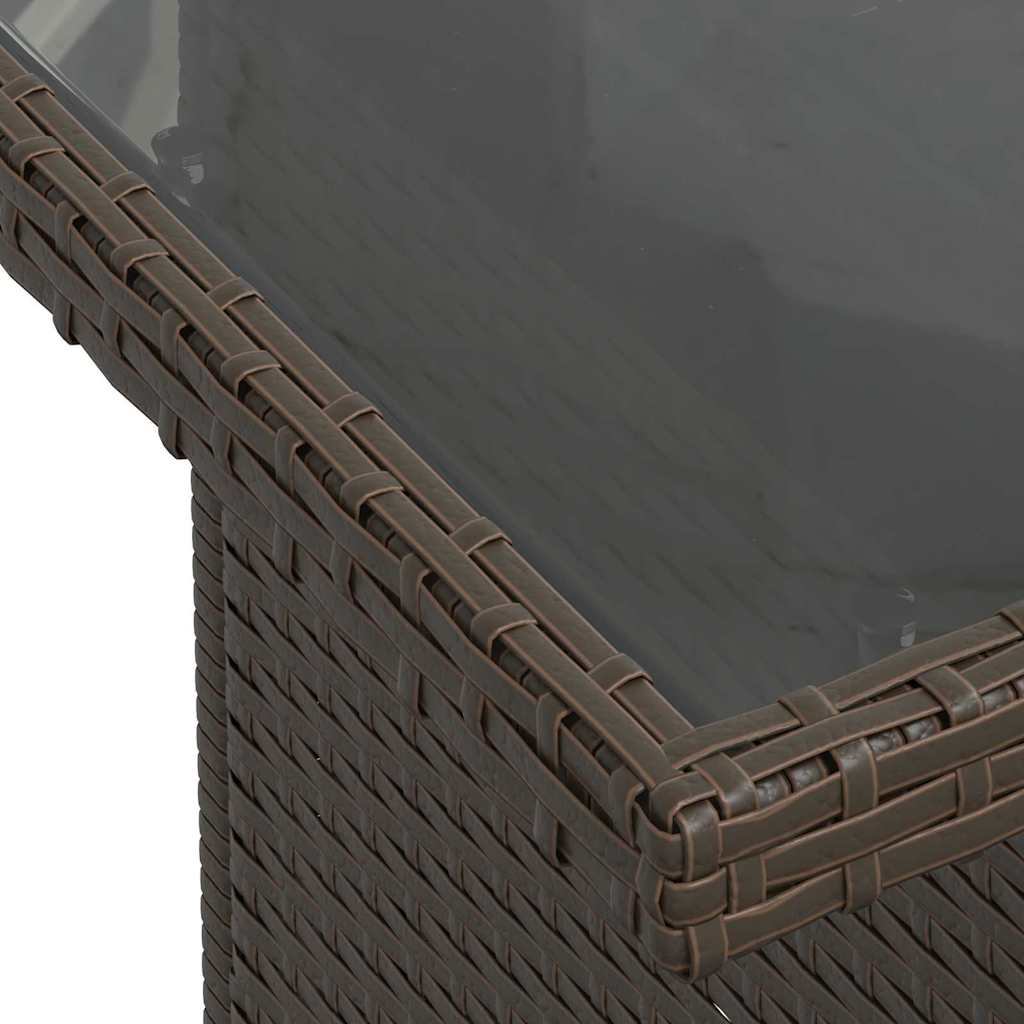 Set Divano da Giardino 7 pcs Marrone e crema 100 x 55 x 73 cm - immagine 7