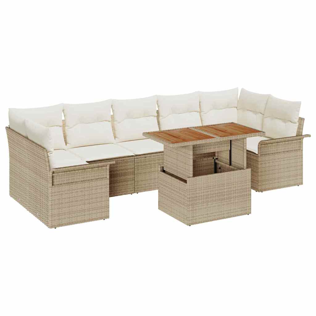 Set Divano da Giardino 8 pcs beige e panna 100 x 55 x 73 cm - immagine 2