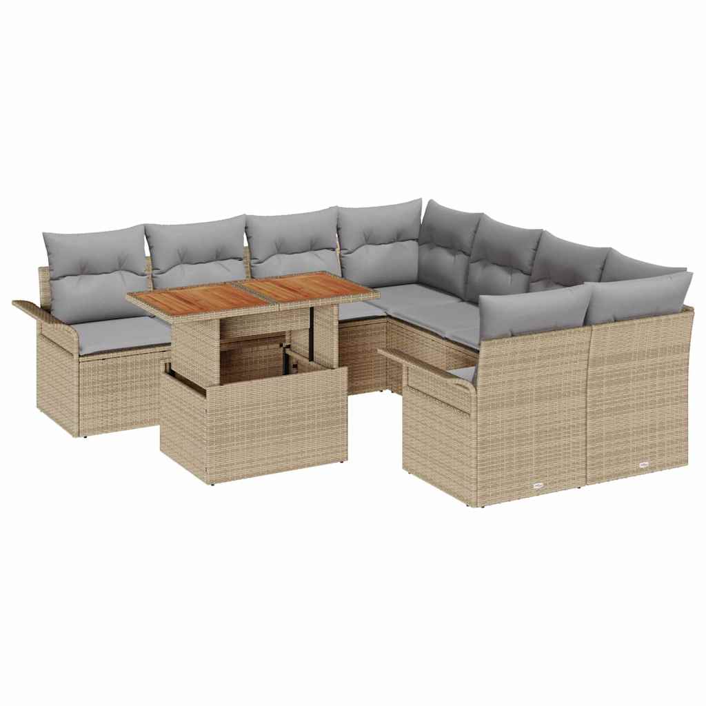 Set Divano da Giardino con cuscino beige e grigio chiaro - immagine 2