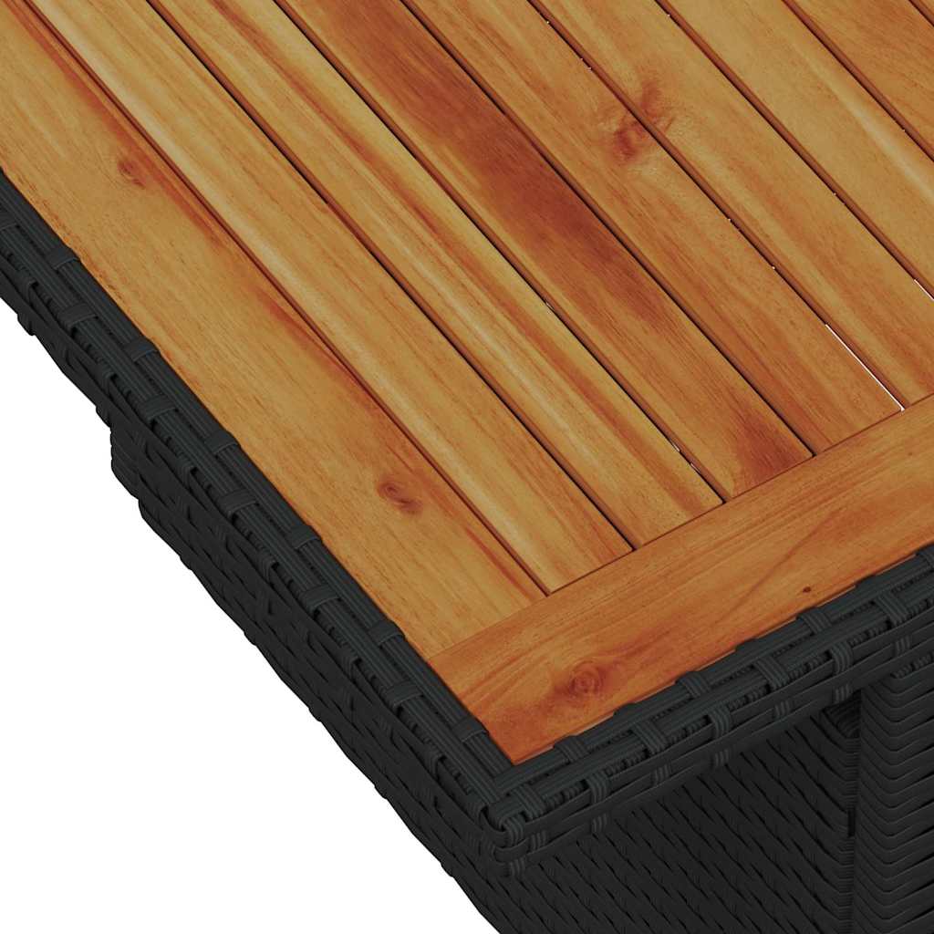 Set da Pranzo per Giardino con cuscino 7 pcs Nero e Crema - immagine 8