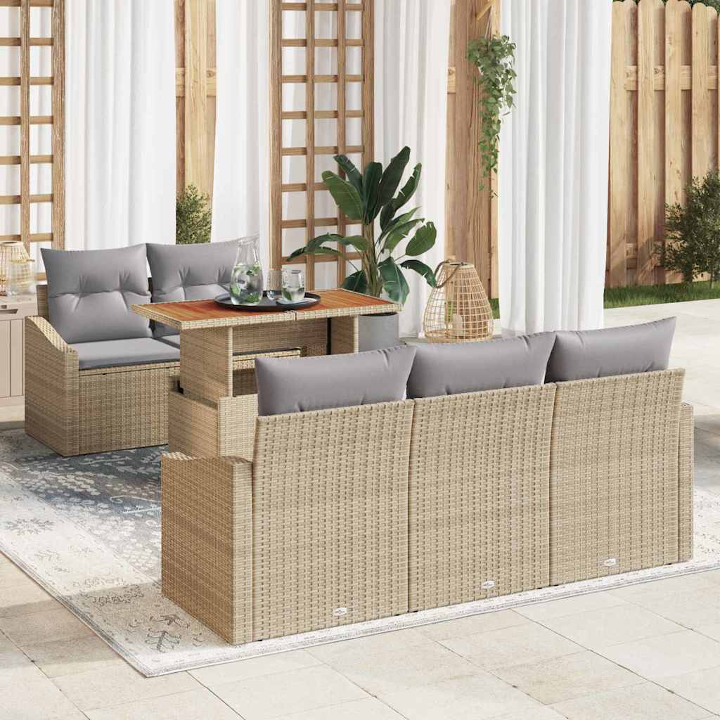 Set da Pranzo per Giardino Beige e grigio 100 x 55 x 73 cm