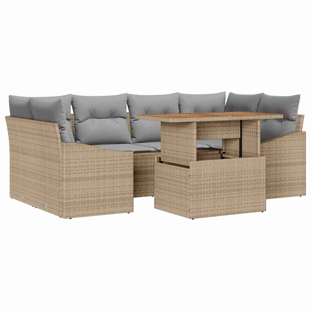 Set da Pranzo per Giardino Beige e grigio 100 x 55 x 73 cm - immagine 2